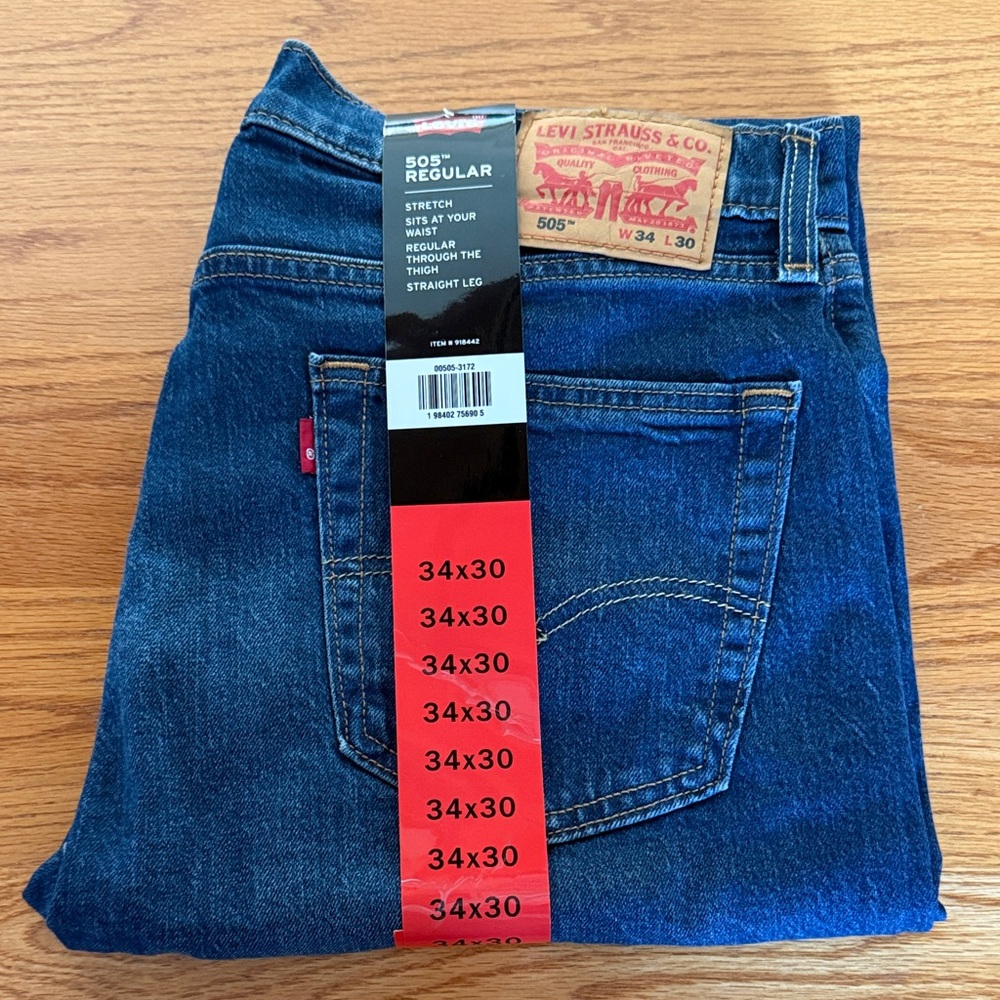 Levi's Men's Dark Blue Straight Jeans